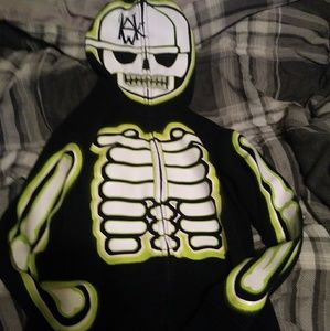 Tony hawks small glo skeleton zip up hoodie